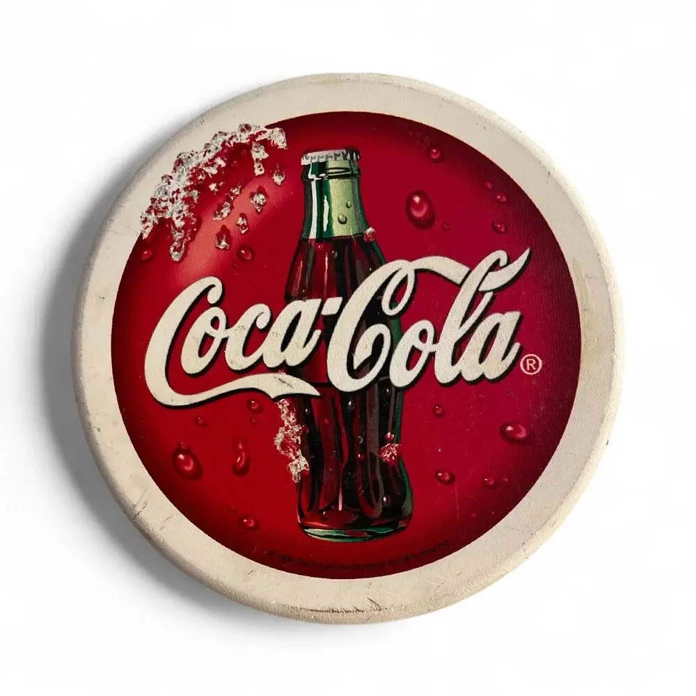 Coca Cola Stone with Cork Back Vintage Y2K Coasters set of 4